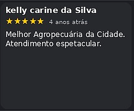 Avaliação de cliente da Agro Du Cleiton